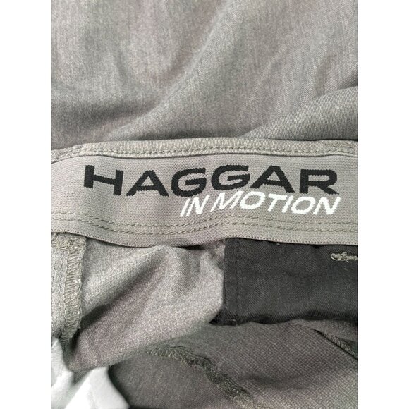 Haggar In Motion Mens Black Straight-Leg Pants 38X32 - Picture 3 of 10